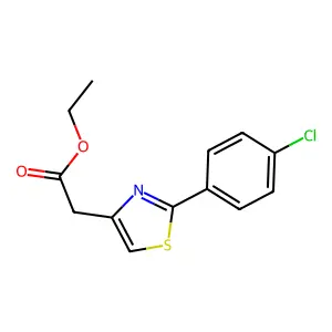 2-(4-Chlorophenyl)-4-thiazoleacetic acid ethyl ester structure