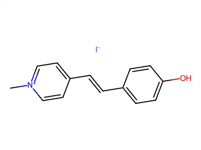 1-Methyl-4-(4'-hydroxystyryl)pyridinium iodide structure
