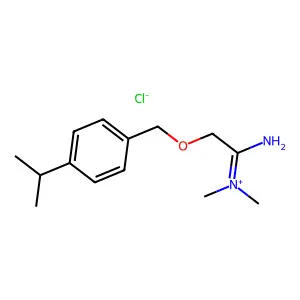 Acetamidine, N,N-dimethyl-2-(thymyloxy)-, monohydrochloride structure