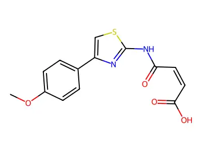 (2Z)-3-{[4-(4-methoxyphenyl)-1,3-thiazol-2-yl]carbamoyl}prop-2-enoic acid structure