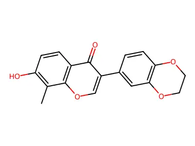 3-(2,3-Dihydro-1,4-benzodioxin-6-yl)-7-hydroxy-8-methylchromen-4-one structure