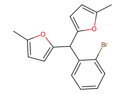 2-[(2-Bromophenyl)-(5-methylfuran-2-yl)methyl]-5-methylfuran structure