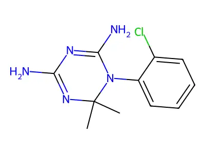 1,3,5-Triazine-2,4-diamine, 1-(2-chlorophenyl)-1,6-dihydro-6,6-dimethyl- structure