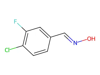 N-[(4-chloro-3-fluorophenyl)methylidene]hydroxylamine structure