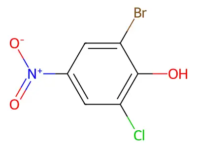 2-Bromo-4-chloro-6-nitrophenol structure