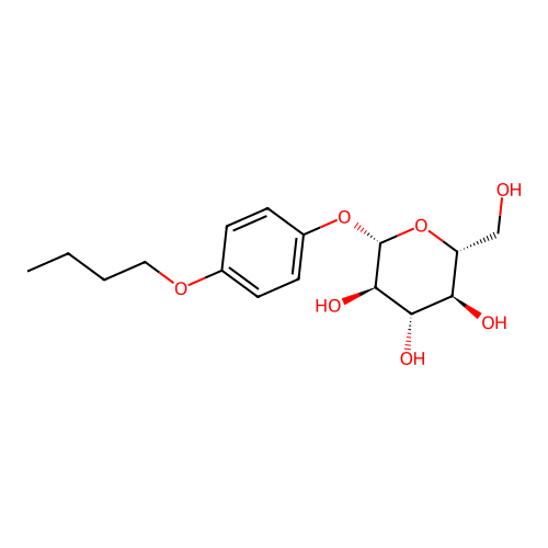 (2S,3R,4S,5S,6R)-2-(4-butoxyphenoxy)-6-(hydroxymethyl)oxane-3,4,5-triol structure