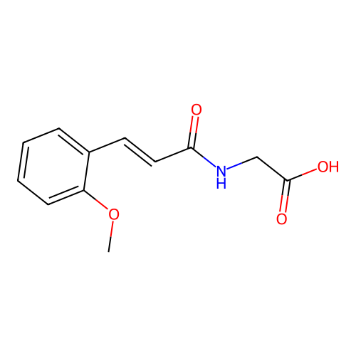 2-[(2E)-3-(2-Methoxyphenyl)prop-2-enamido]acetic acid structure