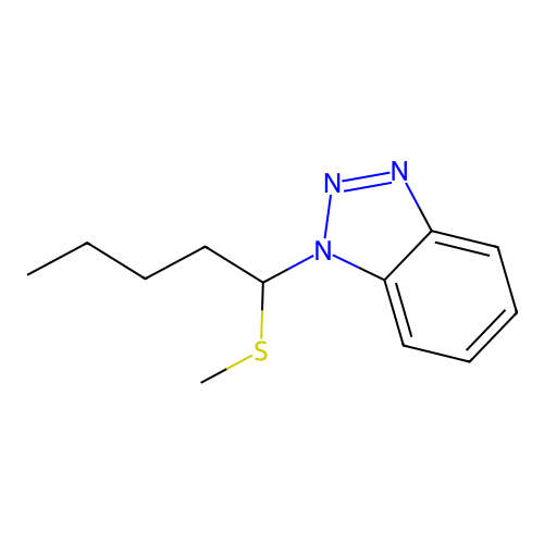 1-(1-Methylsulfanylpentyl)benzotriazole structure