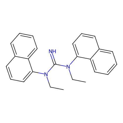 1,3-Diethyl-1,3-dinaphthalen-1-ylguanidine structure