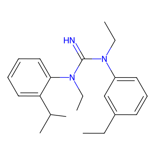 1,3-Diethyl-1-(3-ethylphenyl)-3-(2-propan-2-ylphenyl)guanidine structure