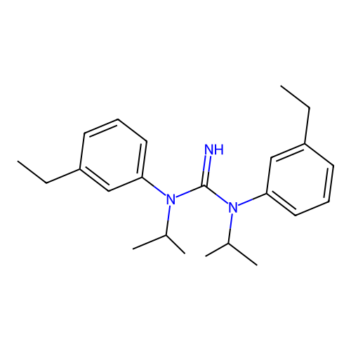 1,3-Bis(3-ethylphenyl)-1,3-di(propan-2-yl)guanidine structure