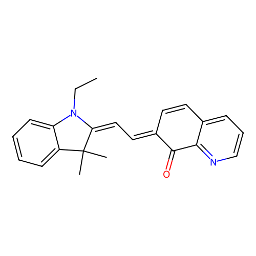7-[2-(1-Ethyl-3,3-dimethylindol-2-ylidene)ethylidene]quinolin-8-one structure