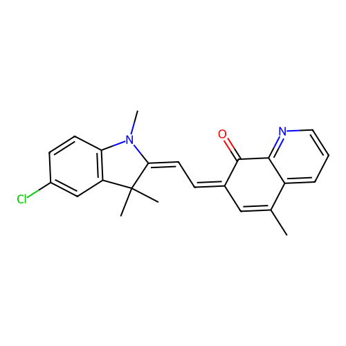 7-[2-(5-Chloro-1,3,3-trimethylindol-2-ylidene)ethylidene]-5-methylquinolin-8-one structure