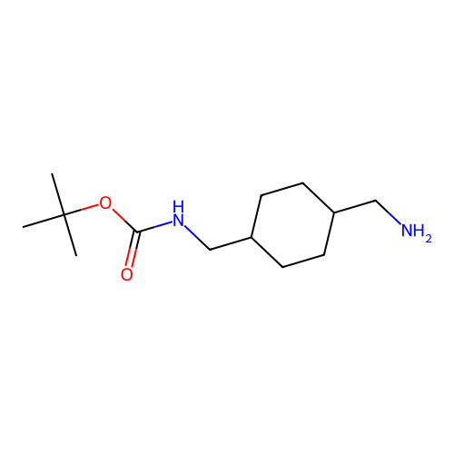 tert-butyl N-((4-(aminomethyl)cyclohexyl)methyl)carbamate structure