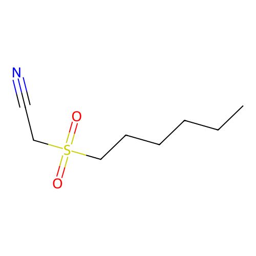 n-Hexanesulphonylacetonitrile structure