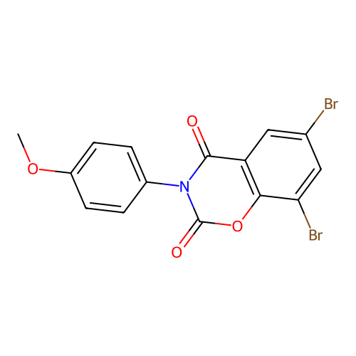 6,8-Dibromo-3-(4-methoxyphenyl)-1,3-benzoxazine-2,4-dione structure