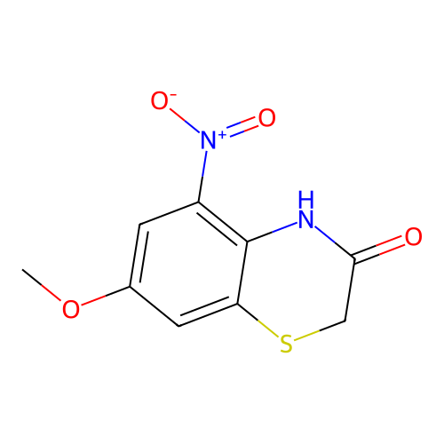 7-methoxy-5-nitro-4H-1,4-benzothiazin-3-one structure