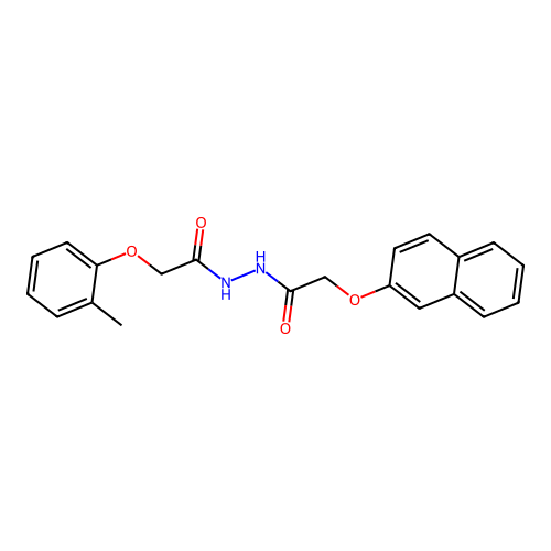 2-(2-methylphenoxy)-N'-[(2-naphthyloxy)acetyl]acetohydrazide structure