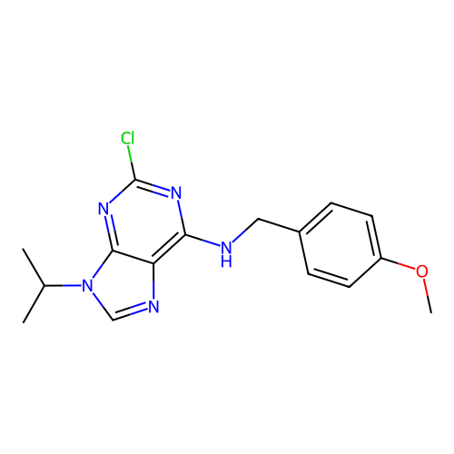 2-Chloro-9-isopropyl-N-(4-methoxybenzyl)-9H-purin-6-amine structure