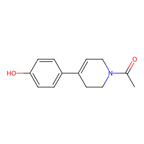 1-[4-(4-Hydroxyphenyl)-1,2,3,6-tetrahydropyridin-1-yl]ethan-1-one structure