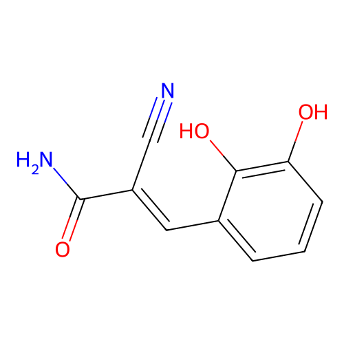 (E)-2-cyano-3-(2,3-dihydroxyphenyl)prop-2-enamide structure