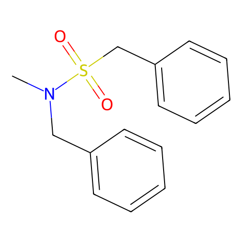N-benzyl-N-methyl-1-phenylmethanesulfonamide structure