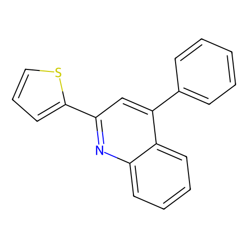 Quinoline, 4-phenyl-2-(2-thienyl)- structure