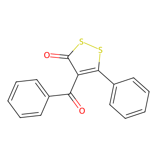 4-Benzoyl-5-phenyldithiol-3-one structure