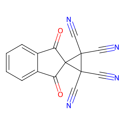 1',3'-dioxo-1',3'-dihydrospiro[cyclopropane-1,2'-indene]-2,2,3,3-tetracarbonitrile structure