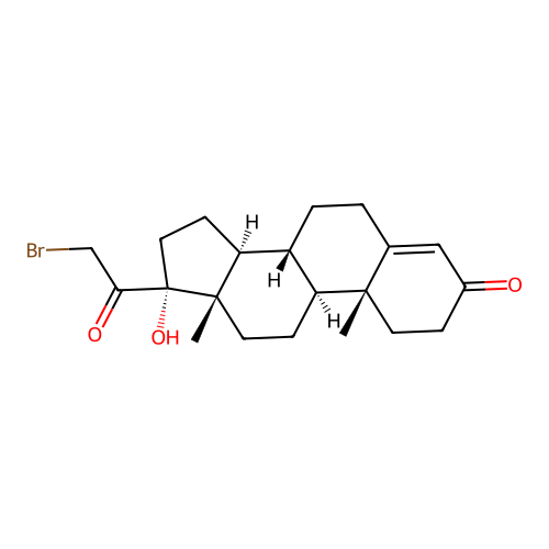 21-Bromo-17-hydroxypregn-4-ene-3,20-dione structure