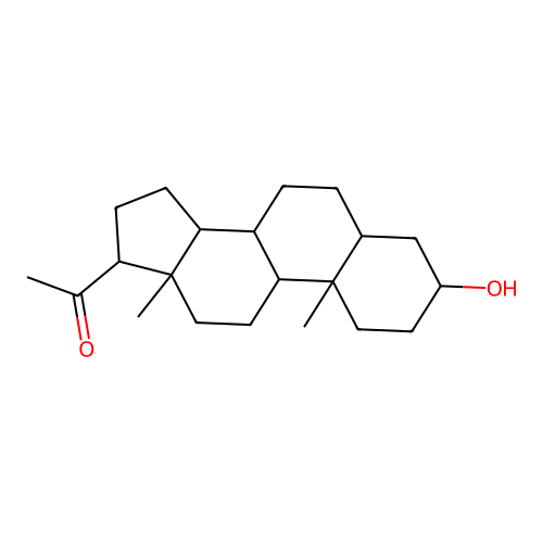 5beta-Pregnan-3alpha-ol-20-one structure