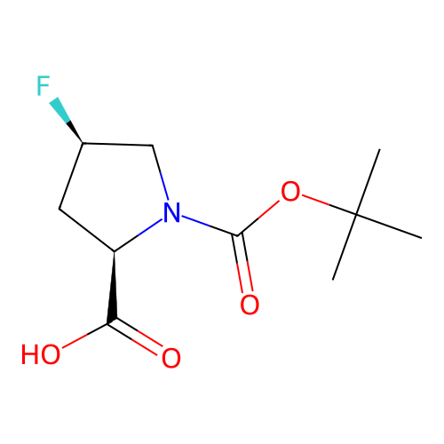 (2R,4R)-1-(tert-Butoxycarbonyl)-4-fluoropyrrolidine-2-carboxylic acid structure