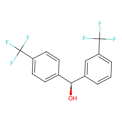 (S)-[3-(trifluoromethyl)phenyl]-[4-(trifluoromethyl)phenyl]methanol structure