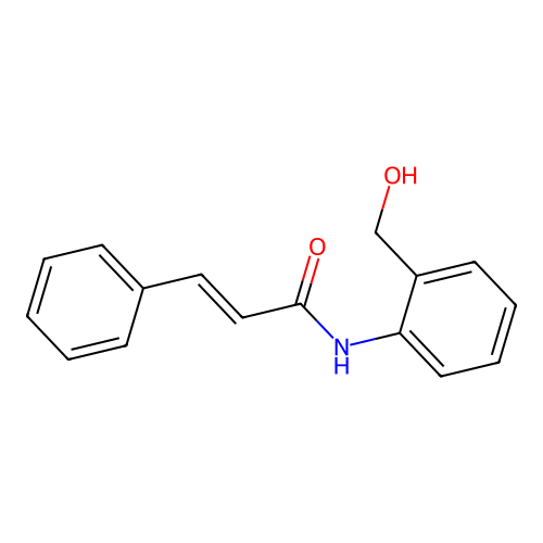 (2E)-N-[2-(hydroxymethyl)phenyl]-3-phenylprop-2-enamide structure