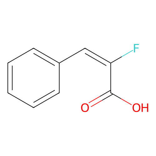 (E)-2-fluoro-3-phenylprop-2-enoic acid structure