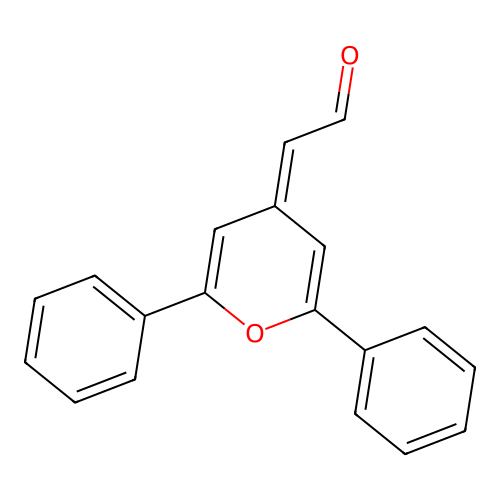 Acetaldehyde, (2,6-diphenyl-4H-pyran-4-ylidene)- structure