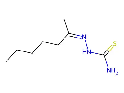(Heptan-2-ylideneamino)thiourea structure