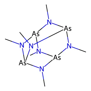2,4,6,8,9,10-Hexaaza-1,3,5,7-tetraarsaadamantane, 2,4,6,8,9,10-hexamethyl- structure
