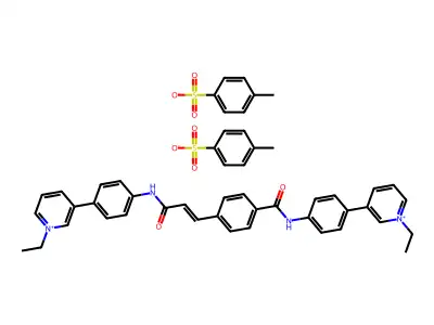 4-[(E)-3-[4-(1-ethylpyridin-1-ium-3-yl)anilino]-3-oxoprop-1- structure