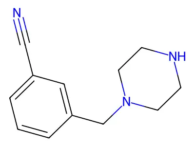 1-(3-Cyanobenzyl)piperazine structure