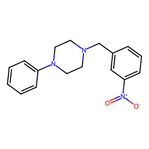 1-((3-Nitrophenyl)methyl)-4-phenylpiperazine structure