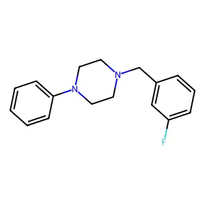 1-(3-Fluorobenzyl)-4-phenylpiperazine structure
