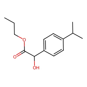 Propyl 2-hydroxy-2-(4-propan-2-ylphenyl)acetate structure