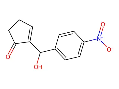 2-(Hydroxy(4-nitrophenyl)methyl)cyclopent-2-en-1-one structure