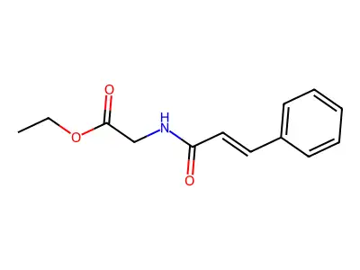 Ethyl 2-(3-phenylprop-2-enoylamino)acetate structure
