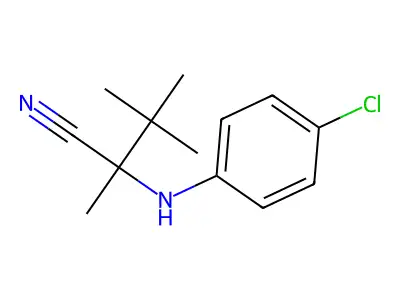 2-(4-Chloroanilino)-2,3,3-trimethylbutanenitrile structure