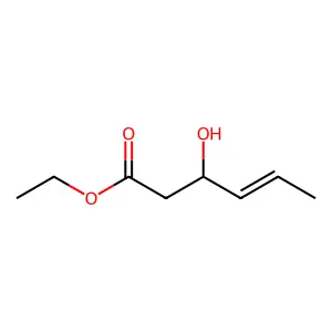 3-Hydroxy-4-hexenoic acid, ethyl ester structure