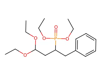 Diethyl[3,3-diethoxy-1-(phenylmethyl)propyl]phosphonate structure