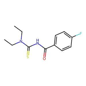 N-(diethylcarbamothioyl)-4-fluorobenzamide structure