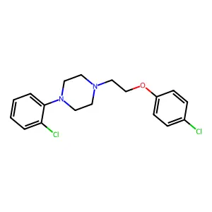 Piperazine, 1-(2-(p-chlorophenoxy)ethyl)-4-(o-chlorophenyl)- structure